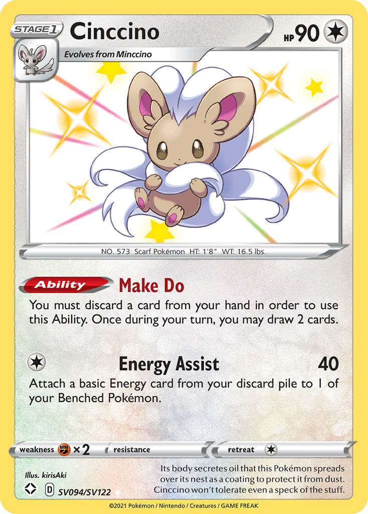 Cinccino - Shining Fates Shiny Vault - #SV094 - Pokemon TCG card
