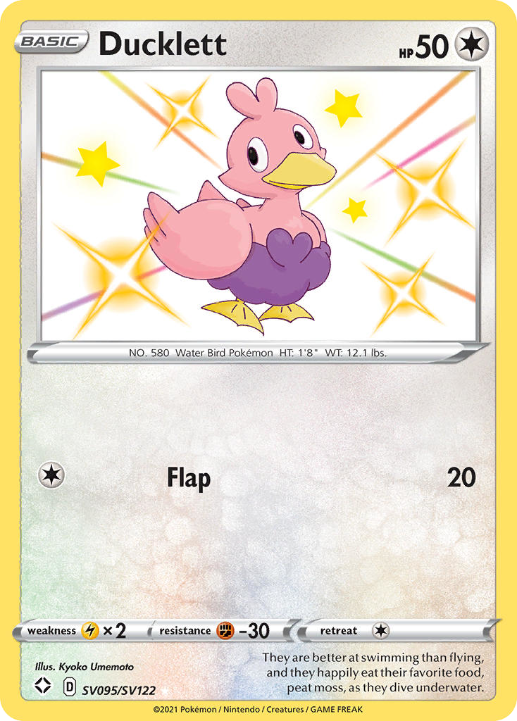 Ducklett - Shining Fates Shiny Vault - #SV095 - Pokemon TCG card