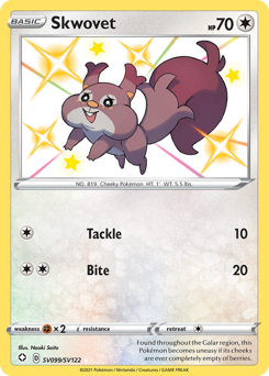 Skwovet #SV099 Skwovet - Shining Fates Shiny Vault - #SV099 - Pokemon TCG card