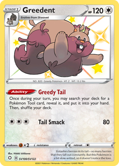Greedent #SV100 Greedent - Shining Fates Shiny Vault - #SV100 - Pokemon TCG card