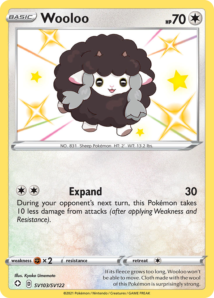 Wooloo - Shining Fates Shiny Vault - #SV103 - Pokemon TCG card