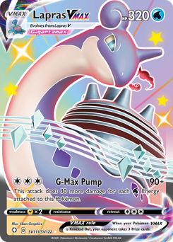 Lapras VMAX #SV111 Lapras VMAX - Shining Fates Shiny Vault - #SV111 - Pokemon TCG card