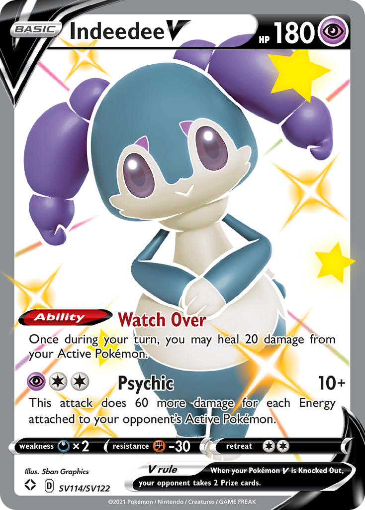 Indeedee V - Shining Fates Shiny Vault - #SV114 - Pokemon TCG card