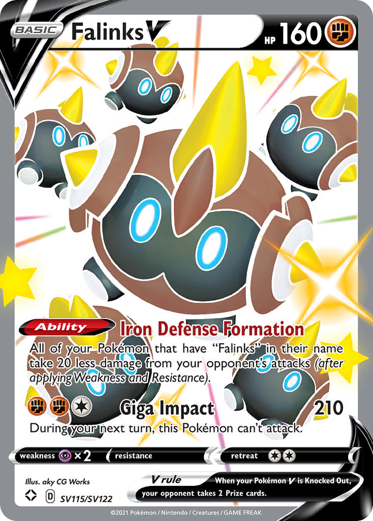Falinks V - Shining Fates Shiny Vault - #SV115 - Pokemon TCG card