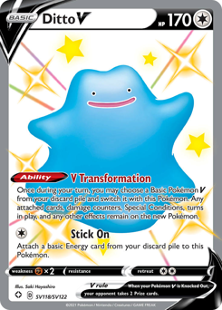 Ditto V #SV118 Ditto V - Shining Fates Shiny Vault - #SV118 - Pokemon TCG card