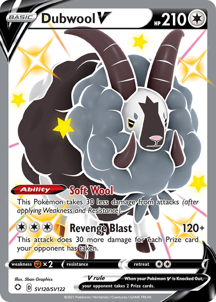 Dubwool V - Shining Fates Shiny Vault - #SV120 - Pokemon TCG card