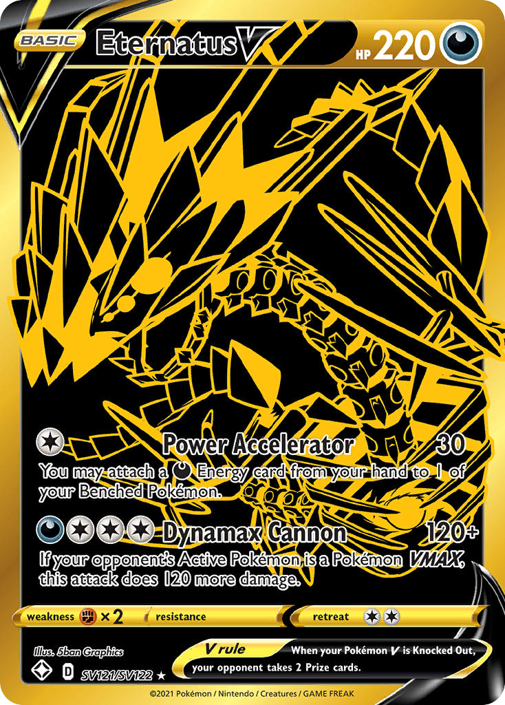 Eternatus V - Shining Fates Shiny Vault - #SV121 - Pokemon TCG card