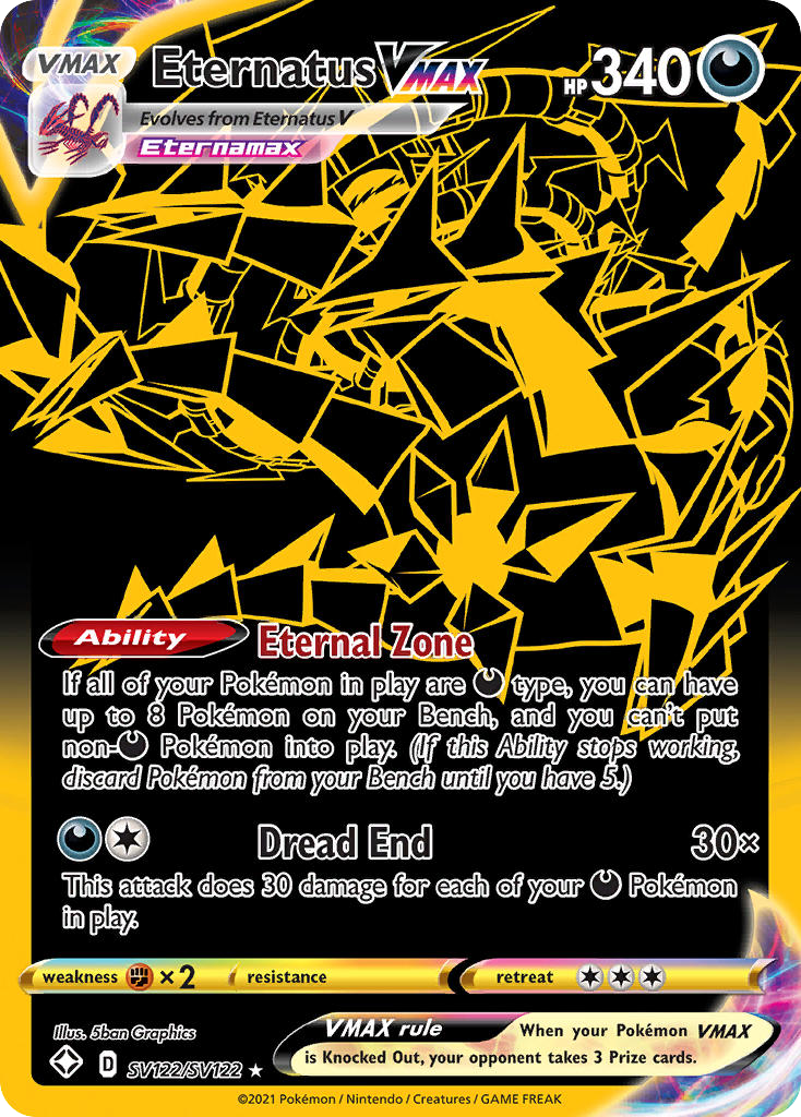 Eternatus VMAX - Shining Fates Shiny Vault - #SV122 - Pokemon TCG card