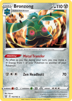 Bronzong #102 Bronzong - Battle Styles - #102 - Pokemon TCG card