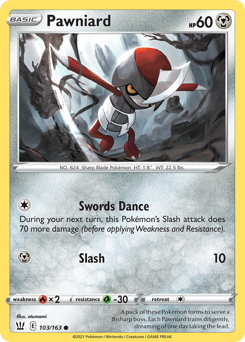 Pawniard #103 Pawniard - Battle Styles - #103 - Pokemon TCG card