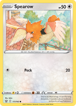 Spearow #111 Spearow - Battle Styles - #111 - Pokemon TCG card