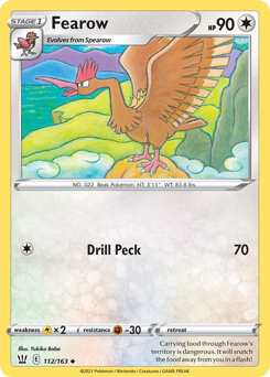 Fearow #112 Fearow - Battle Styles - #112 - Pokemon TCG card