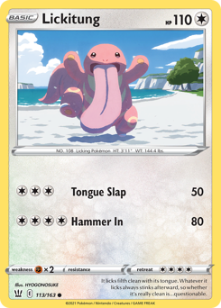 Lickitung #113 Lickitung - Battle Styles - #113 - Pokemon TCG card