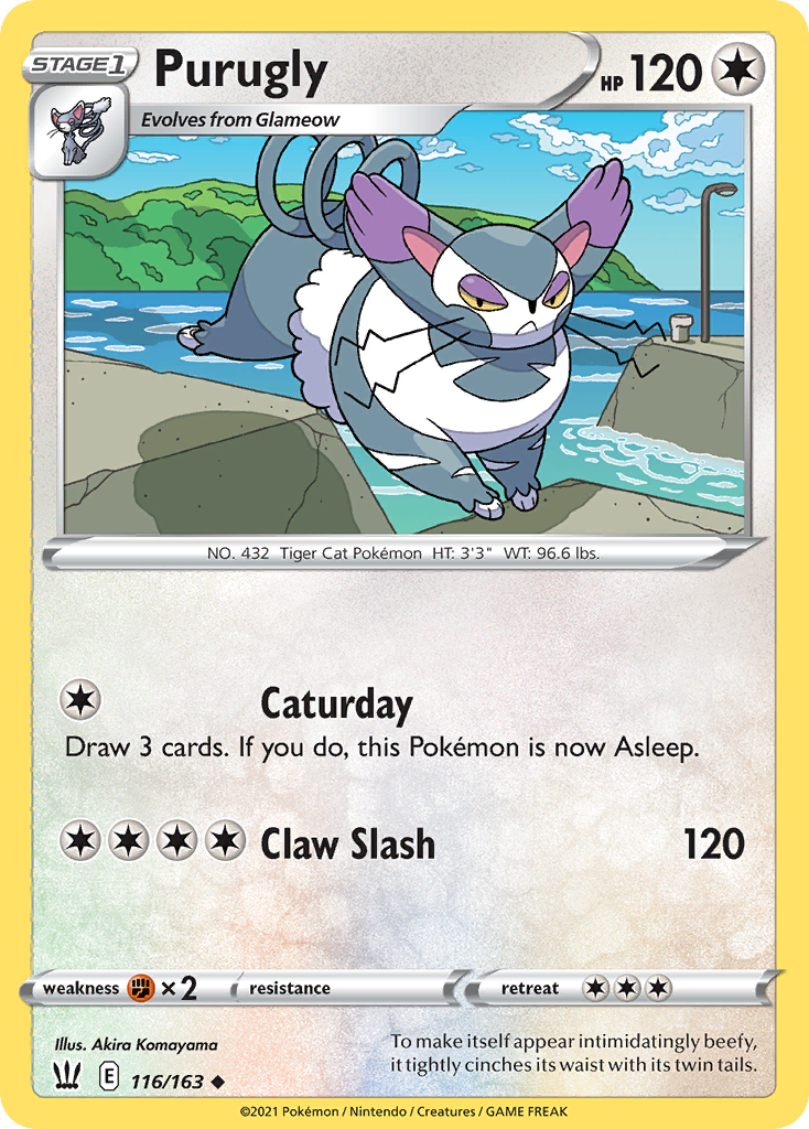 Purugly - Battle Styles - #116 - Pokemon TCG card