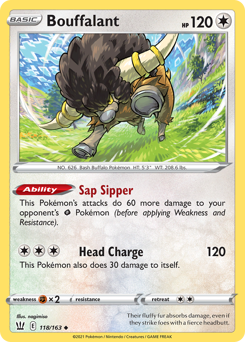 Bouffalant #118 Bouffalant - Battle Styles - #118 - Pokemon TCG card