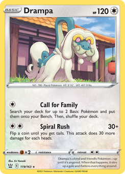 Drampa #119 Drampa - Battle Styles - #119 - Pokemon TCG card