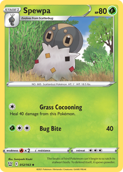 Spewpa #12 Spewpa - Battle Styles - #12 - Pokemon TCG card
