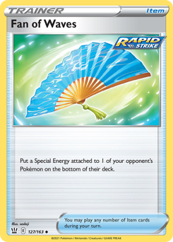 Fan of Waves - Battle Styles - #127 - Pokemon TCG card