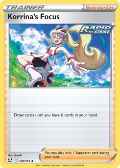 Korrina's Focus - Battle Styles - #128 - Pokemon TCG card