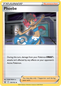 Phoebe - Battle Styles - #130 - Pokemon TCG card