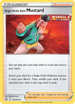Single Strike Style Mustard - Battle Styles - #134 - Pokemon TCG card