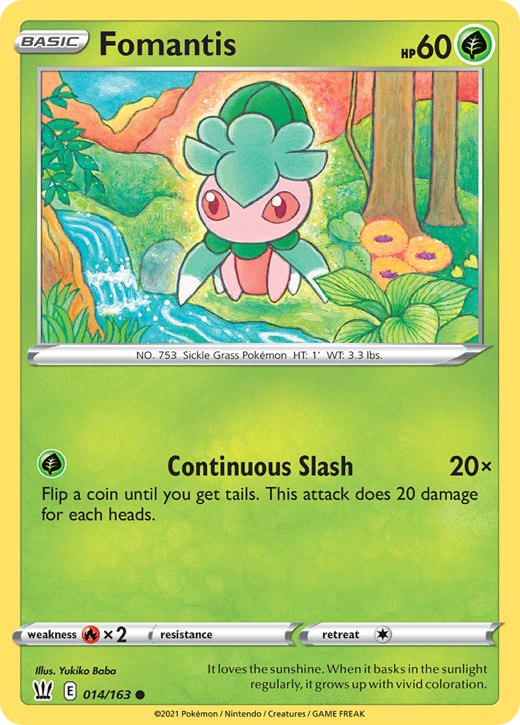 Fomantis - Battle Styles - #14 - Pokemon TCG card
