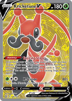 Kricketune V #142 Kricketune V - Battle Styles - #142 - Pokemon TCG card