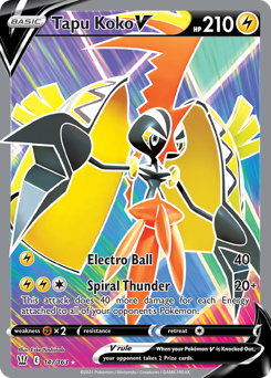 Tapu Koko V #147 Tapu Koko V - Battle Styles - #147 - Pokemon TCG card
