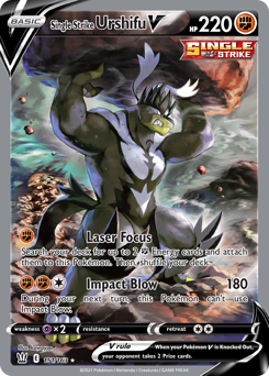 Single Strike Urshifu V #151 Single Strike Urshifu V - Battle Styles - #151 - Pokemon TCG card