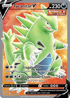 Tyranitar V - Battle Styles - #154 - Pokemon TCG card