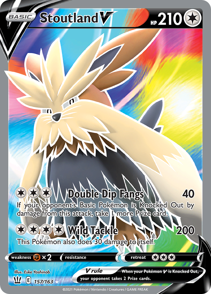 Stoutland V - Battle Styles - #157 - Pokemon TCG card