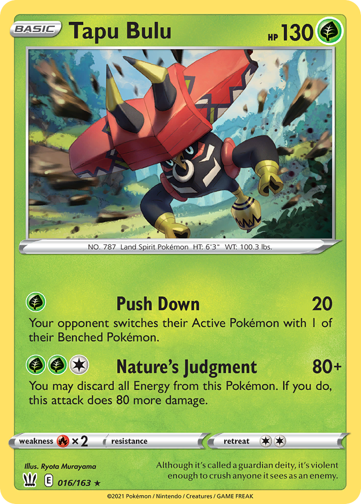 Tapu Bulu - Battle Styles - #16 - Pokemon TCG card