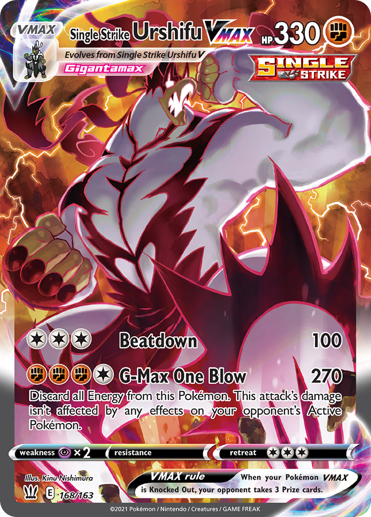 Single Strike Urshifu VMAX - Battle Styles - #168 - Pokemon TCG card