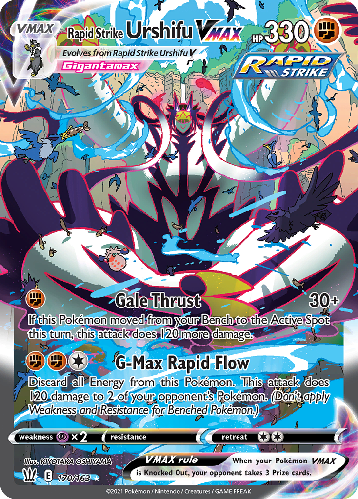 Rapid Strike Urshifu VMAX - Battle Styles - #170 - Pokemon TCG card