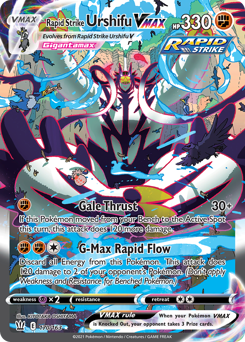 Rapid Strike Urshifu VMAX #170 Rapid Strike Urshifu VMAX - Battle Styles - #170 - Pokemon TCG card