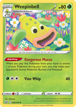 Weepinbell #2 Weepinbell - Battle Styles - #2 - Pokemon TCG card