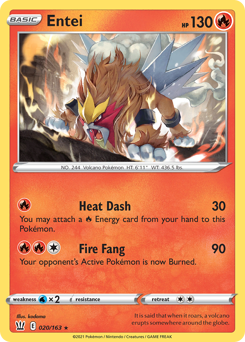 Entei #20 Entei - Battle Styles - #20 - Pokemon TCG card
