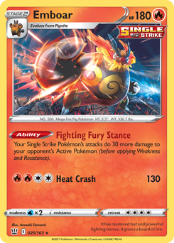 Emboar - Battle Styles - #25 - Pokemon TCG card