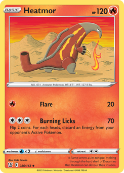 Heatmor - Battle Styles - #26 - Pokemon TCG card