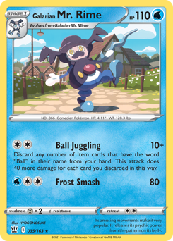 Galarian Mr. Rime #35 Galarian Mr. Rime - Battle Styles - #35 - Pokemon TCG card