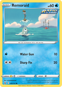 Remoraid - Battle Styles - #36 - Pokemon TCG card