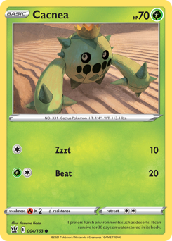 Cacnea #4 Cacnea - Battle Styles - #4 - Pokemon TCG card