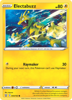 Electabuzz #44 Electabuzz - Battle Styles - #44 - Pokemon TCG card