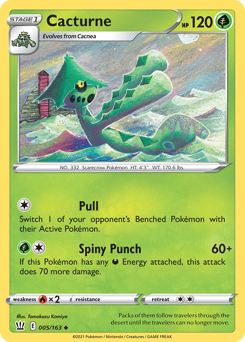 Cacturne - Battle Styles - #5 - Pokemon TCG card