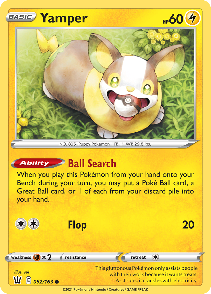 Yamper - Battle Styles - #52 - Pokemon TCG card