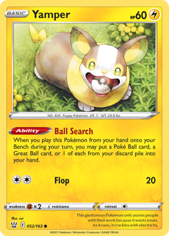 Yamper #52 Yamper - Battle Styles - #52 - Pokemon TCG card