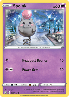 Spoink - Battle Styles - #55 - Pokemon TCG card