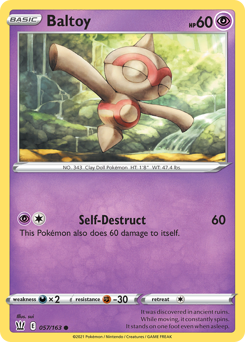 Baltoy - Battle Styles - #57 - Pokemon TCG card