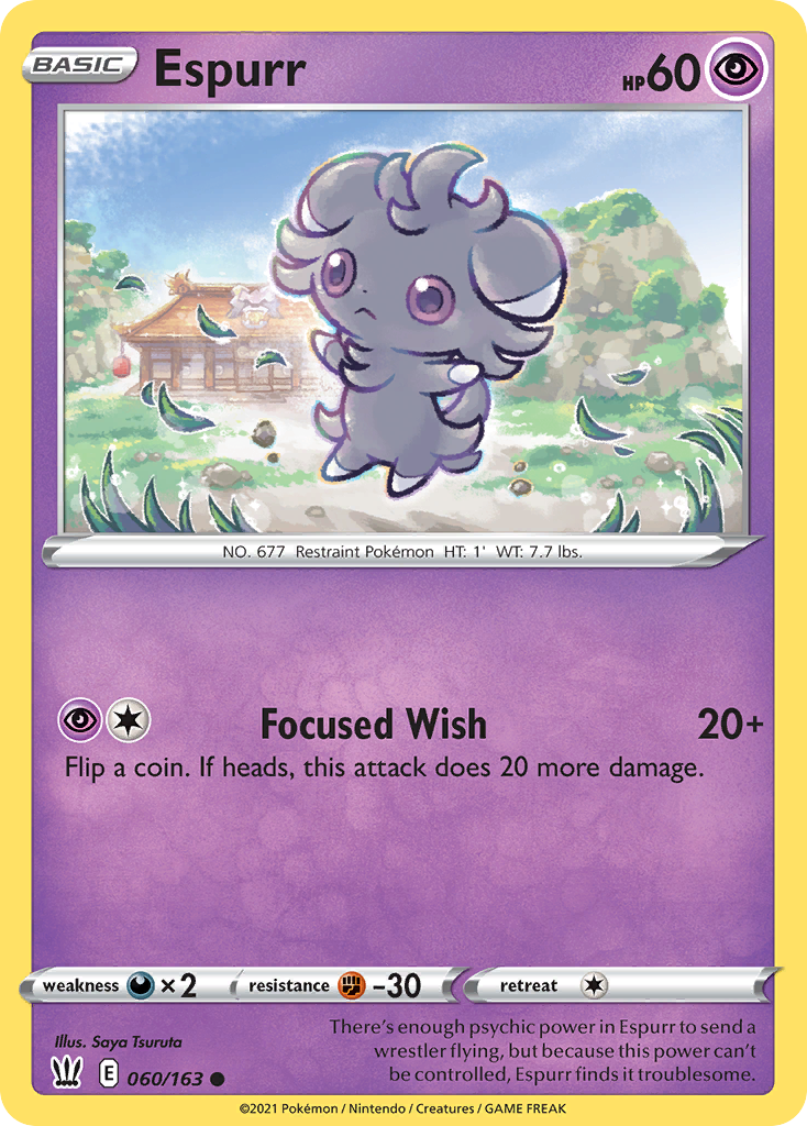 Espurr - Battle Styles - #60 - Pokemon TCG card