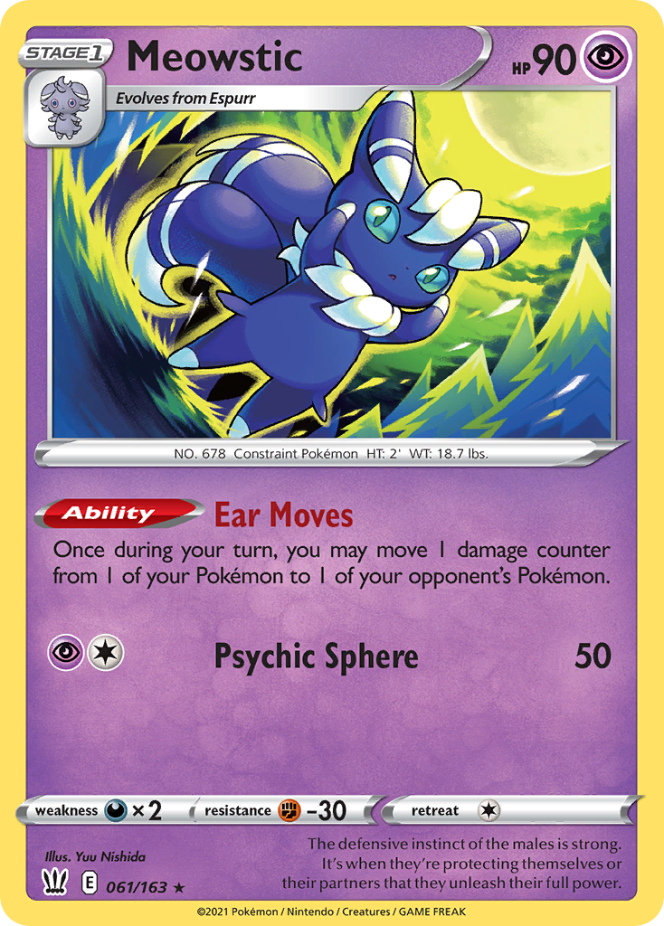 Meowstic - Battle Styles - #61 - Pokemon TCG card